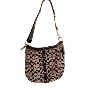 Black coach monogram hobo bag